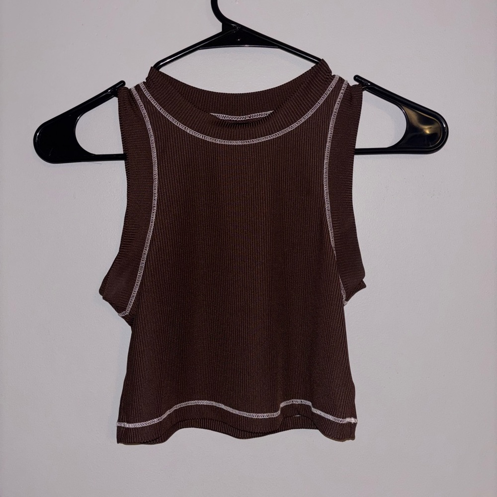 Brown Crop Top